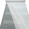 Gardinenstoff Stores Voile weiß mit Stickerei Längs Glanzfäden weiß glanz 2,8m Höhe