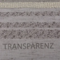 Gardinenstoff Voile Bouclé-Streifen grau wollweiß 160cm Breite