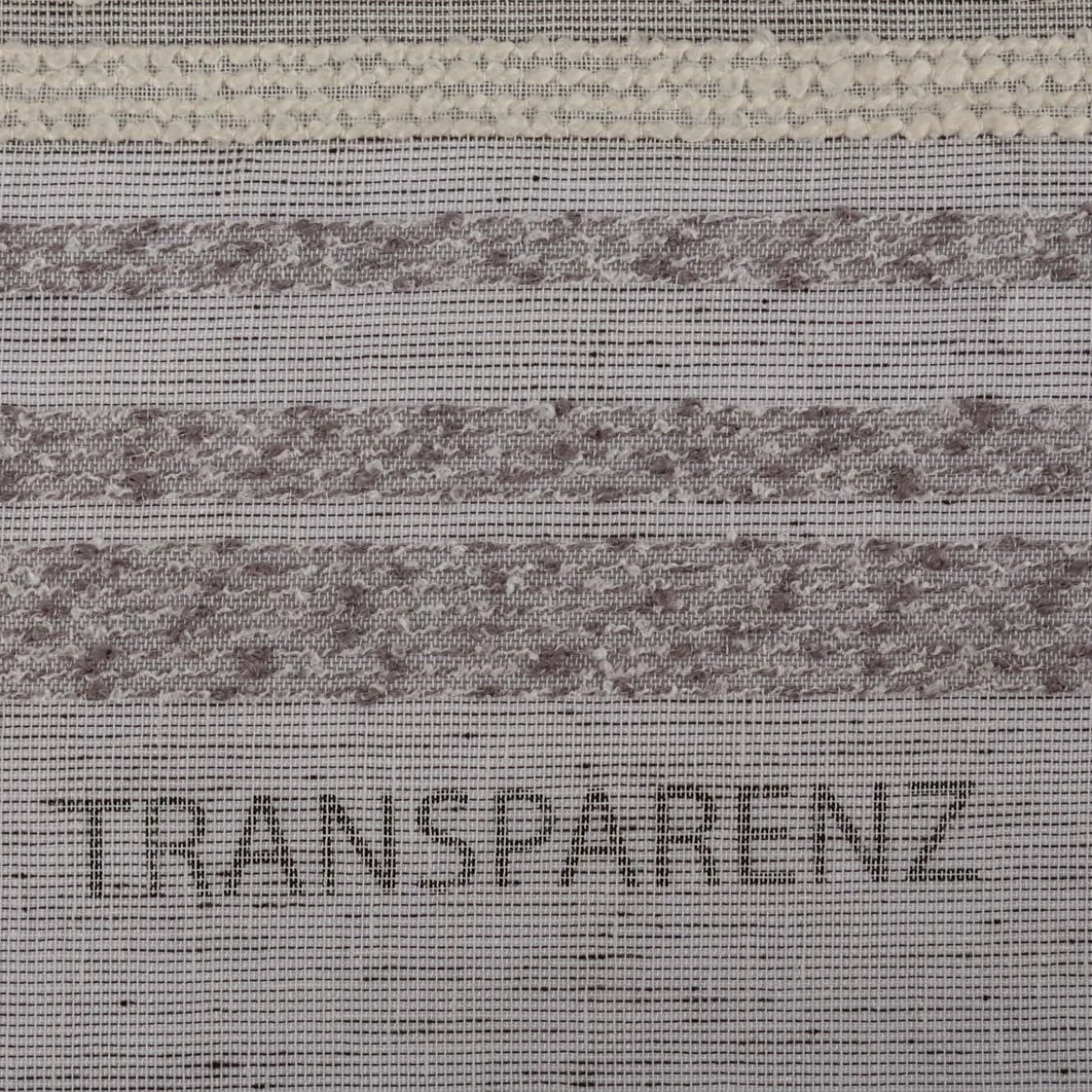 Gardinenstoff Voile Bouclé-Streifen grau wollweiß 160cm Breite