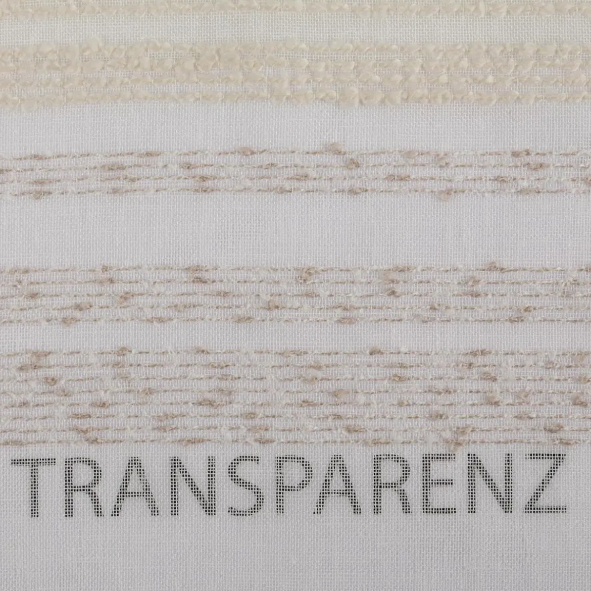 Gardinenstoff Voile Bouclé-Streifen wollweiß natur 160cm Breite