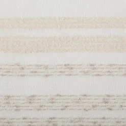 Gardinenstoff Voile Bouclé-Streifen wollweiß natur 160cm Breite