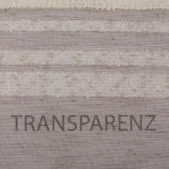 Gardinenstoff Voile Bouclé-Streifen taupe wollweiß 160cm Breite
