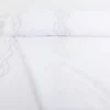 Gardinenstoff Voile mit Pünktchen-Stickerei Bogenkante raumhoch weiß beige 280cm