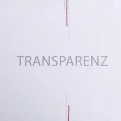 Gardinenstoff Voile Scherli-Streifen weiß rot mit Bleiband 300cm Höhe
