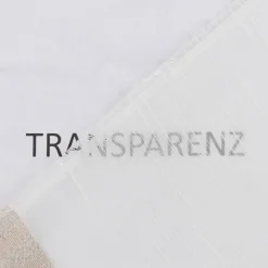 Gardinenstoff Voile transparent Tivoli Streifen weiß beige 152cm Breite