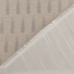 Gardinenstoff Voile transparent Tivoli Streifen weiß beige 152cm Breite