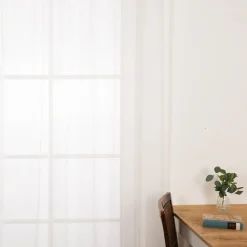 Gardinenstoff Webstore mit Bleiband Gitterstruktur ecru 300cm Breite