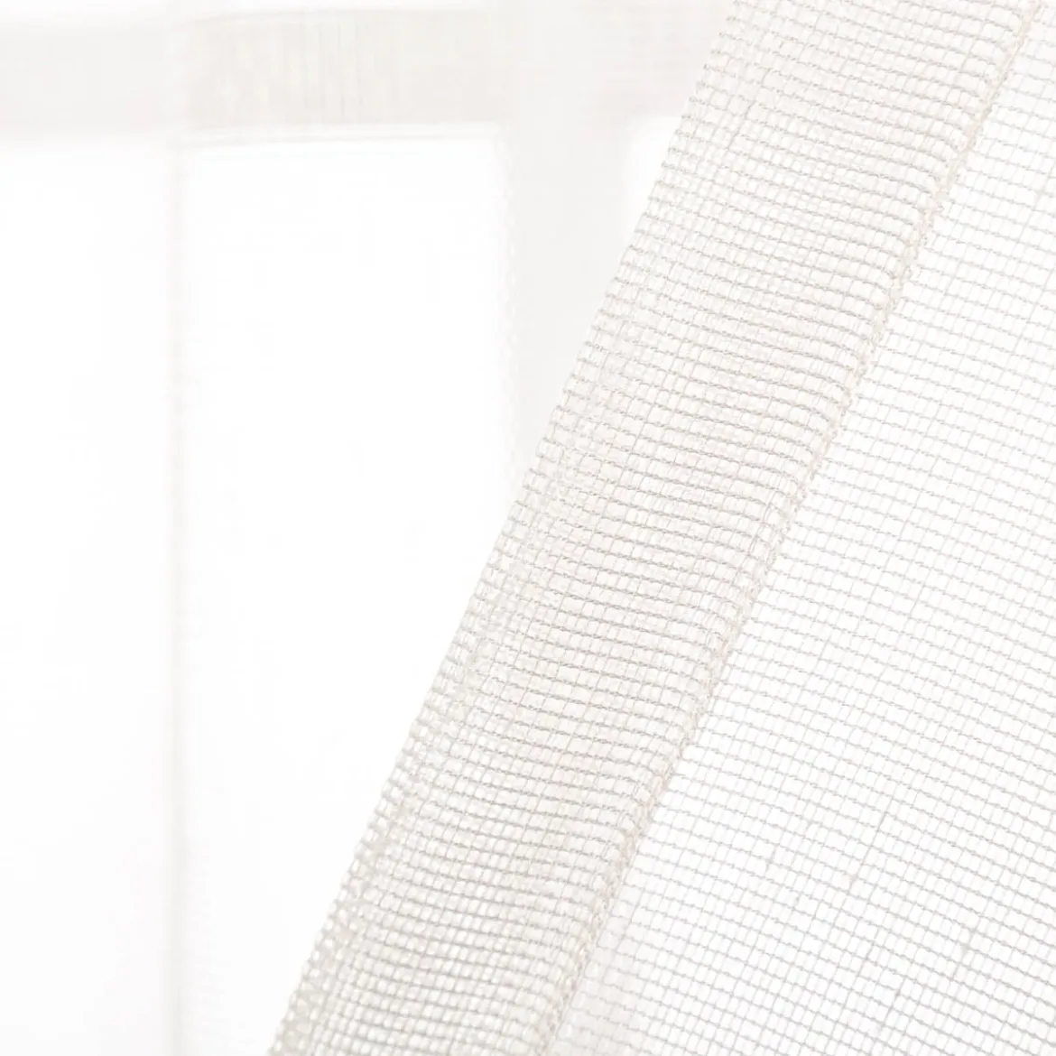 Gardinenstoff Webstore mit Bleiband Gitterstruktur ecru 300cm Breite