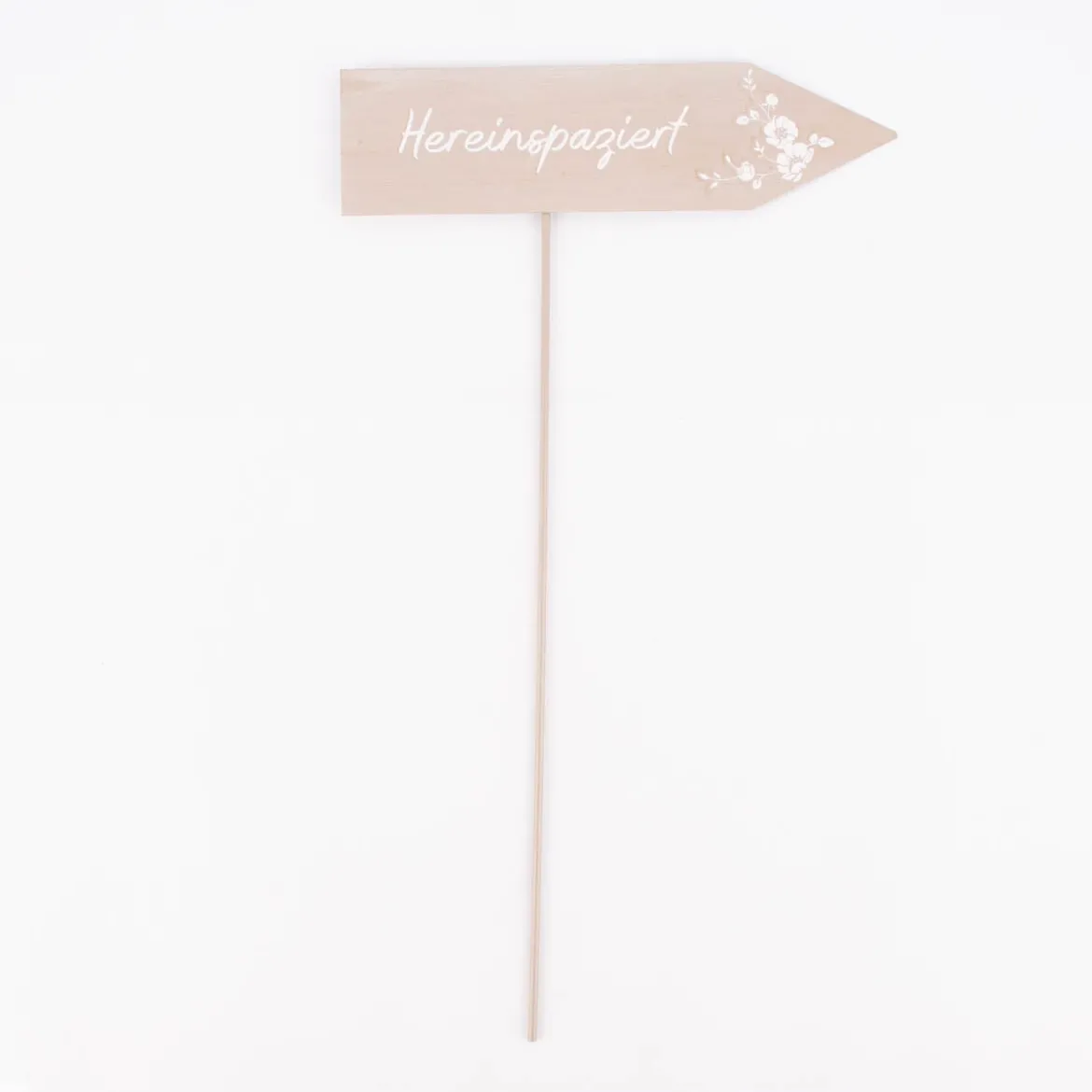 Gartenstecker Schild Holzoptik Blumen Metall 30x97cm verschiedene Designs