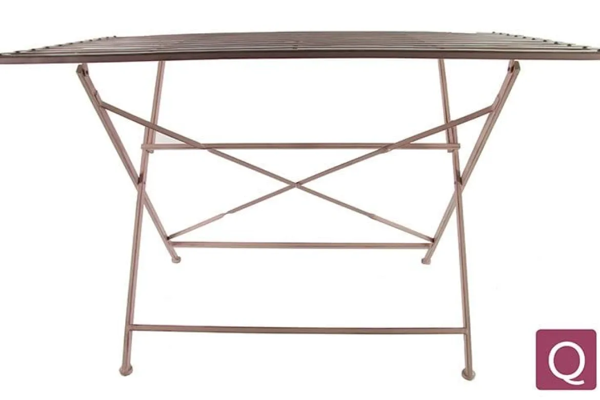 Garten Tisch Metall ADAM rosa 120x74cm