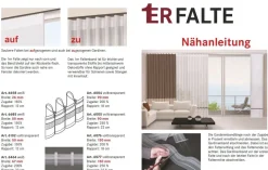 Gerster Faltenband Gardinenband 1er Falte volltransparent mit Zugverhältnis 1:2,5 in 90mm breit