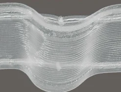 Gerster Gardinenband Wellenband mit Steg Schlaufenband volltransparent mit Zugverhältnis 1:1,25 in 100mm breit