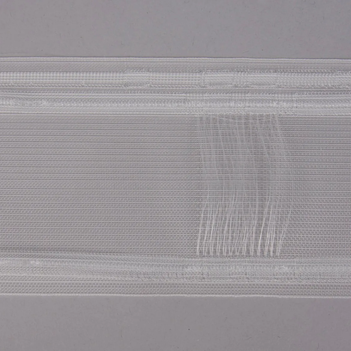 Gerster Gardinenband Wellenband mit Steg Schlaufenband volltransparent mit Zugverhältnis 1:1,25 in 100mm breit