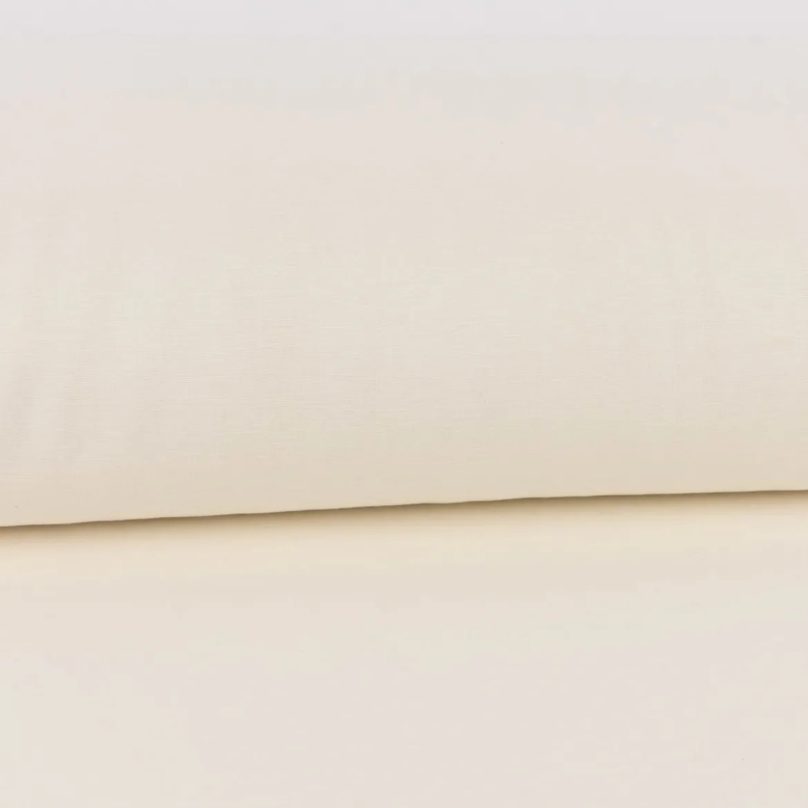 Gerster Leinen Gardinenstoff Meterware EASY LINEN halbtransparent uni ecru 2,95m Höhe