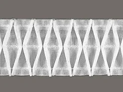 Gerster Schmuck-Faltenband Gardinenband Wabenfalte weiß mit Zugverhältnis 1:2,5 in 80mm breit
