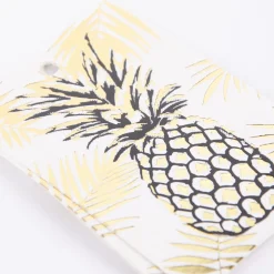 Geschenkanhänger Ananas 12 Stück versch. Motive schwarz weiß goldfarig 5,5x8cm