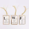 Geschenkanhänger Spruch 12 Stück versch. Motive schwarz weiß goldfarbig 5x8cm
