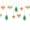 Geschenkanhänger Wald Rehkitz Pilz Tannenbaum Fuchs 12 Stück Papier 4 Motive