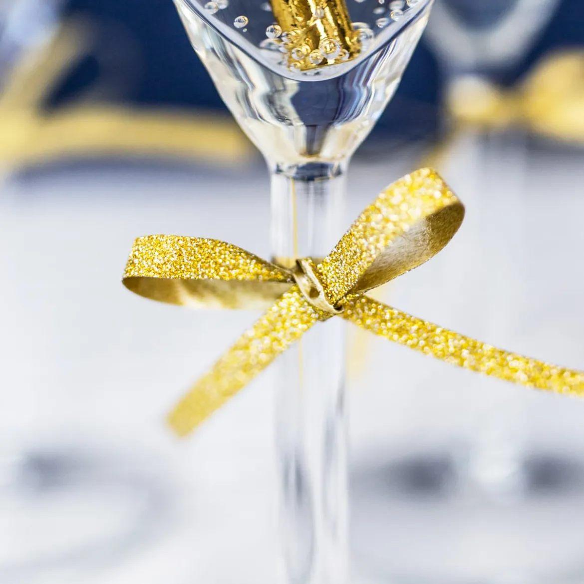 Geschenkband goldfarbig mit Glimmer 5mm breit 225m-Spule
