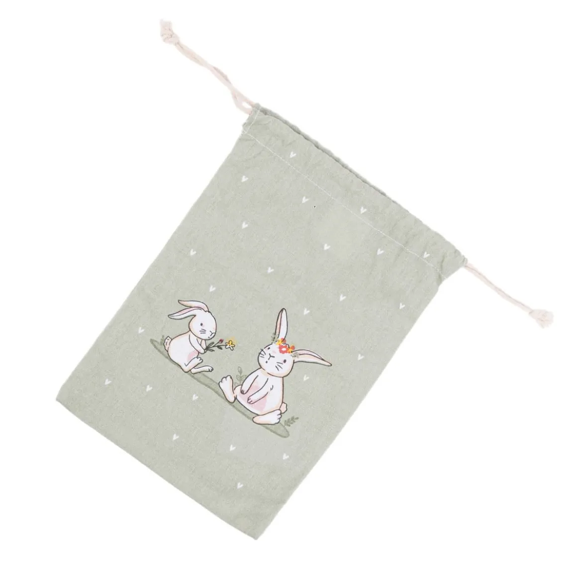 Geschenkbeutel aus Baumwolle Hase verschiedene Motive 21x30cm