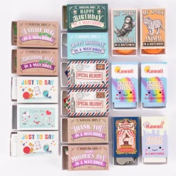 Geschenk in der Streichholzschachtel mit Inhalt 5,5x3,3x1,8cm verschiedene Motive