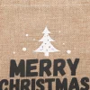 Geschenksäckchen Merry Christmas aus Jute 23x17cm