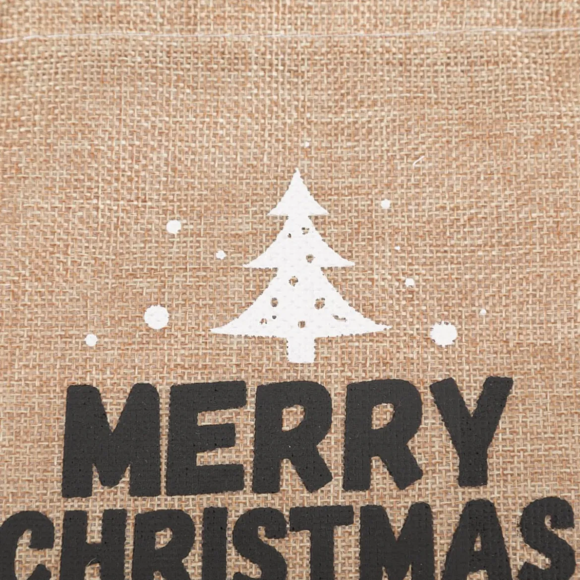 Geschenksäckchen Merry Christmas aus Jute 23x17cm