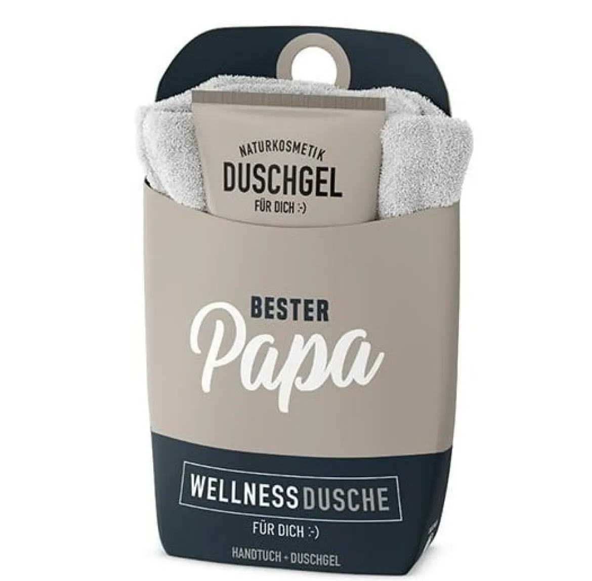 Geschenkset Wellnessdusche Bester Papa grau von La Vida