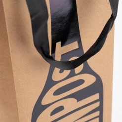 Geschenktasche Flaschentasche Flaschenpost natur schwarz 12x40x10cm verschiedene Motive