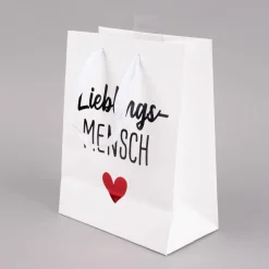 Geschenktasche mit Foliendruck Glücksbringer 18x23x10cm verschiedene Motive