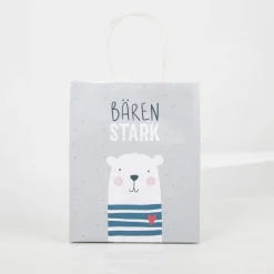 Geschenktüte Bärenstark Eisbär 20x24x9cm von La Vida