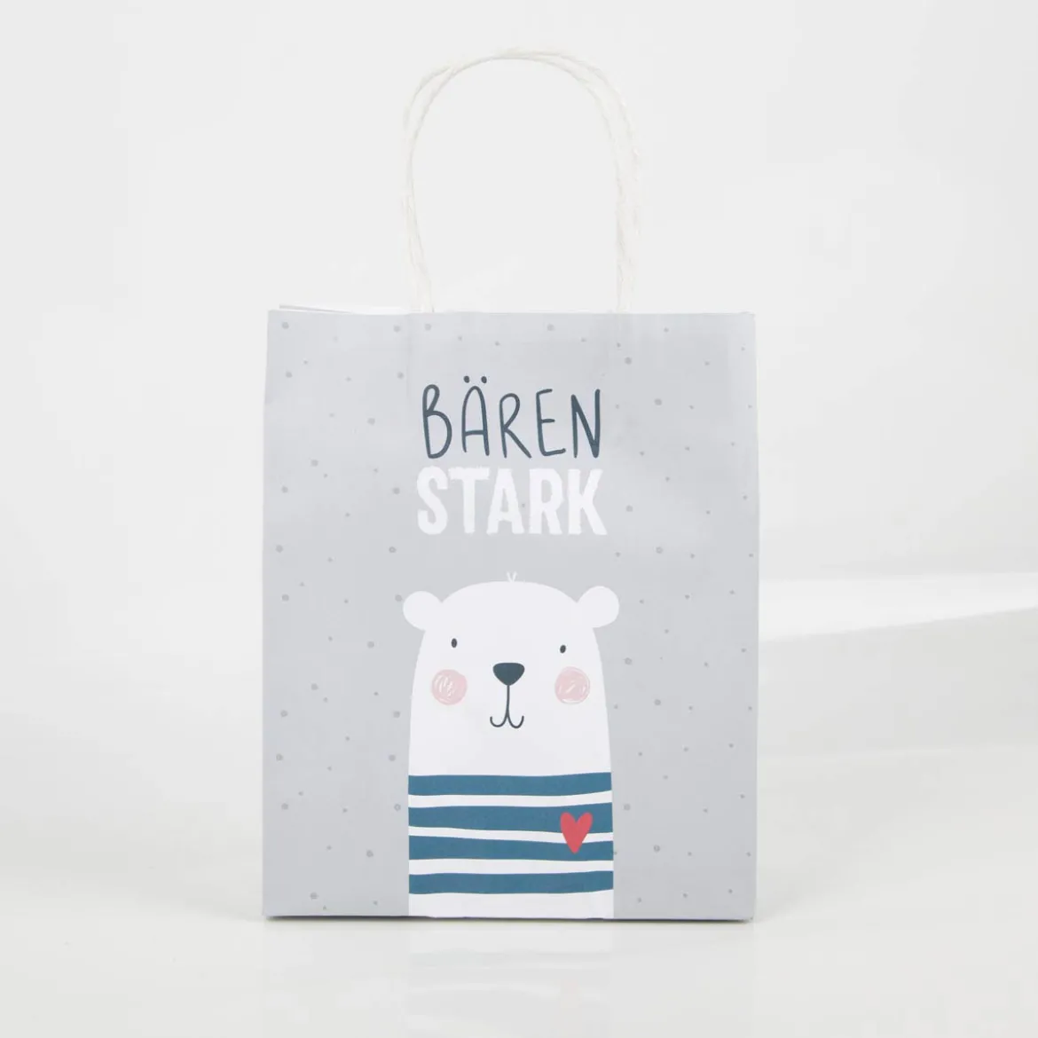 Geschenktüte Bärenstark Eisbär 20x24x9cm von La Vida