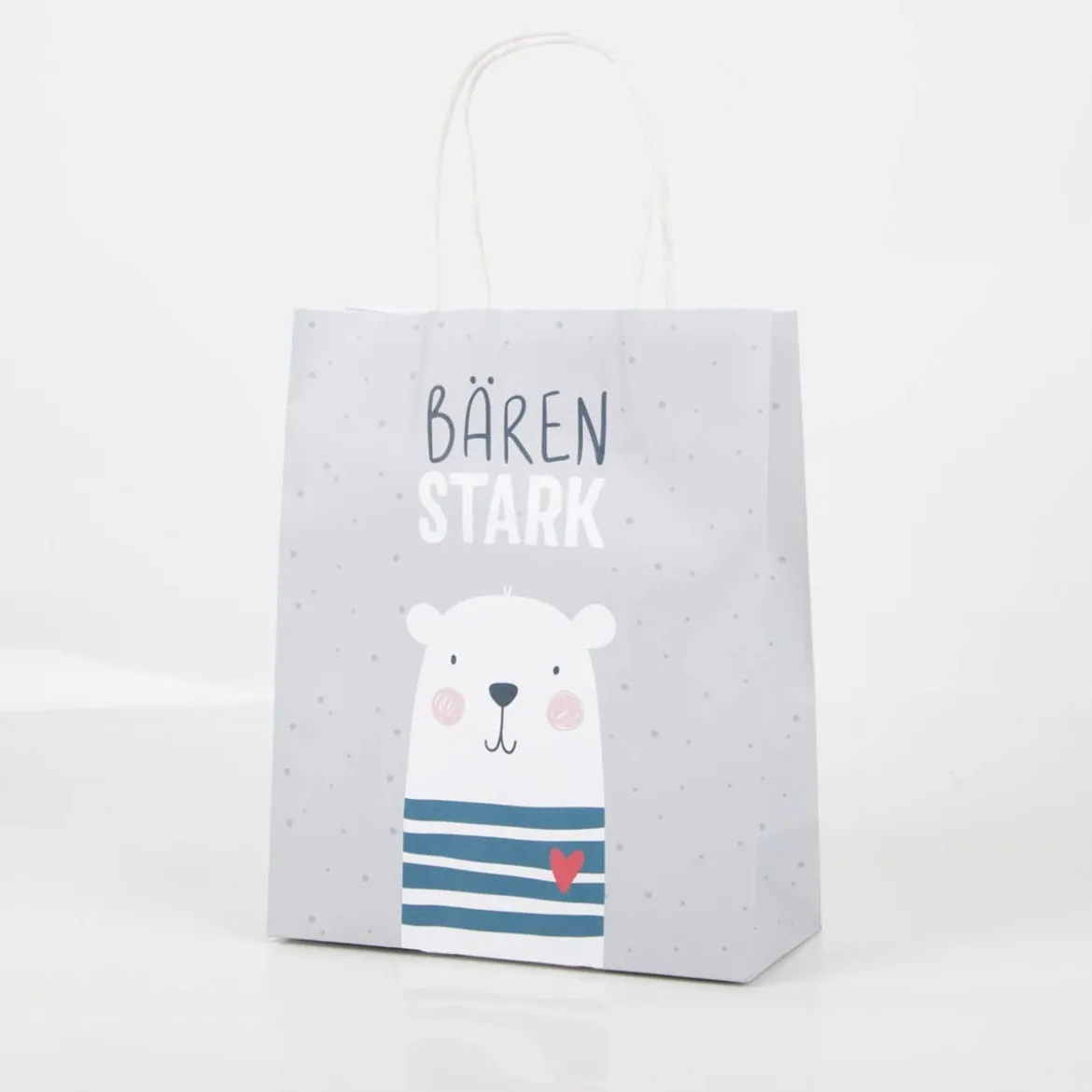 Geschenktüte Bärenstark Eisbär 20x24x9cm von La Vida