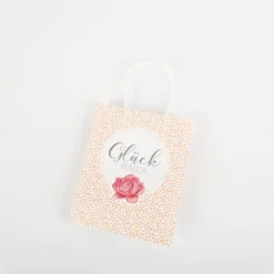 Geschenktüte Glückwunsch Rose 20x24x9cm von La Vida