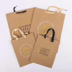 Geschenktüte Kraftpapier Alles Gute oder Herzlichen Glückwunsch braun groß oder klein