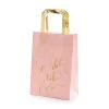 Geschenktüten Sparkle like Prosecco 6er Set rosa goldfarbig 26x18x10cm