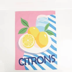 Geschirrtücher Früchte 3er Set aus Baumwolle 50x70 cm französisches Dessin