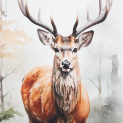 Geschirrtücher Hirsch Wald 3er Set aus Baumwolle 50x70 cm französisches Dessin