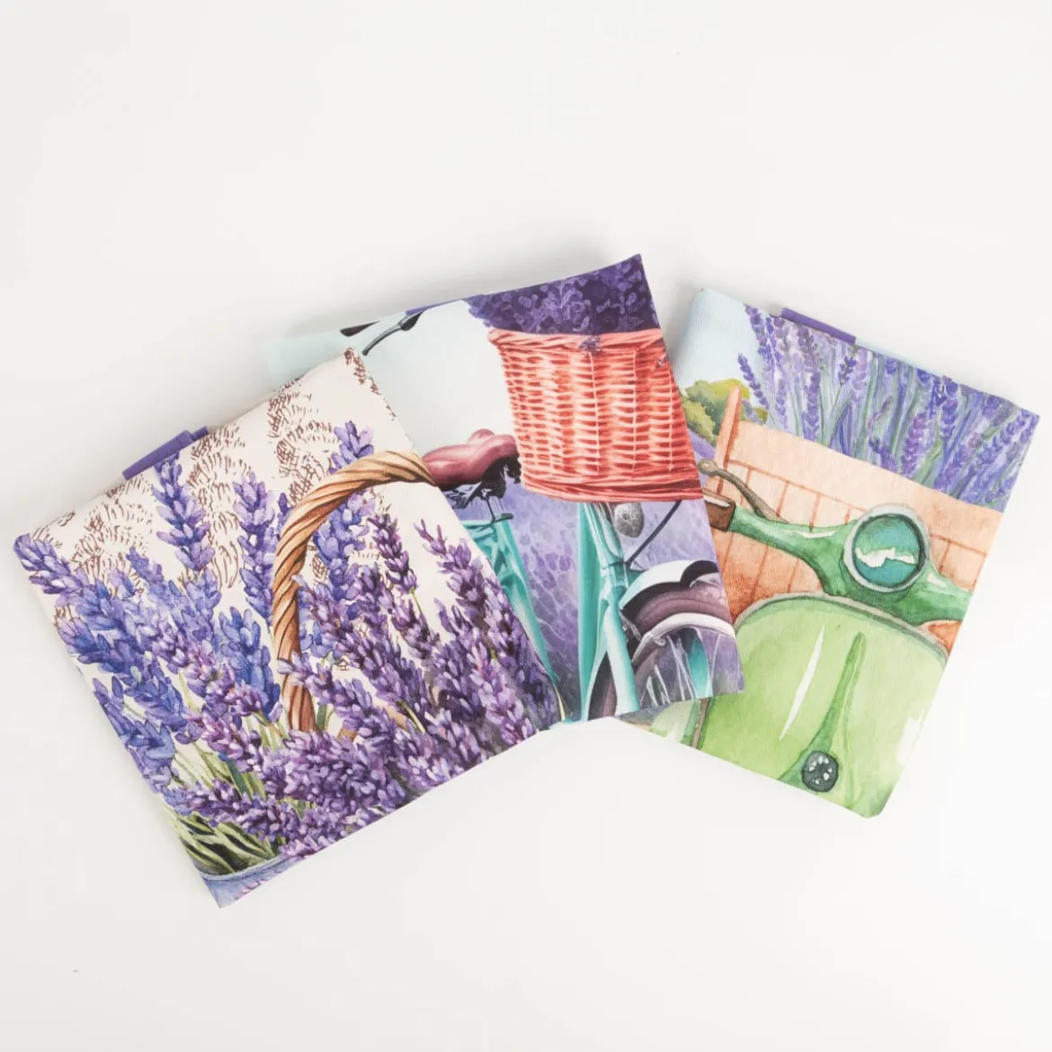 Geschirrtücher Lavendel 3er Set aus Baumwolle 50x70 cm französisches Dessin