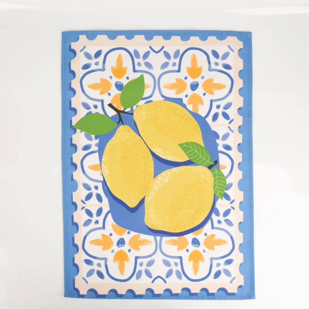 Geschirrtücher Zitronen 3er Set aus Baumwolle 50x70 cm französisches Dessin