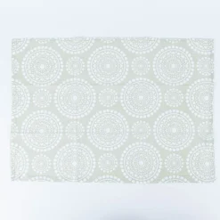 Geschirrtuch 2er Set mit Mandala Muster Baumwolle grün weiß 50x70cm
