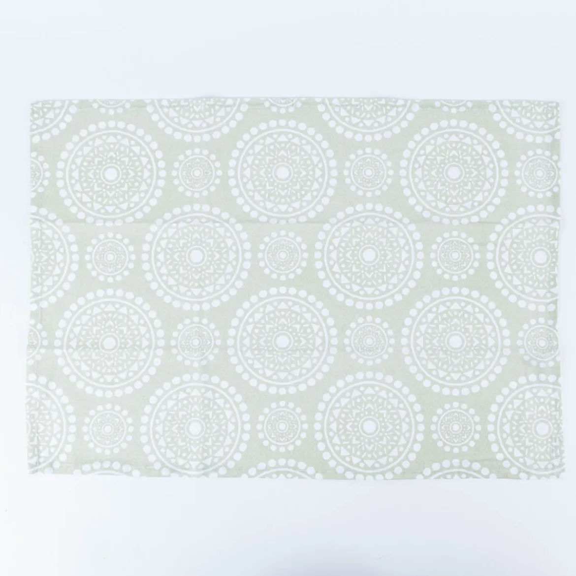 Geschirrtuch 2er Set mit Mandala Muster Baumwolle grün weiß 50x70cm