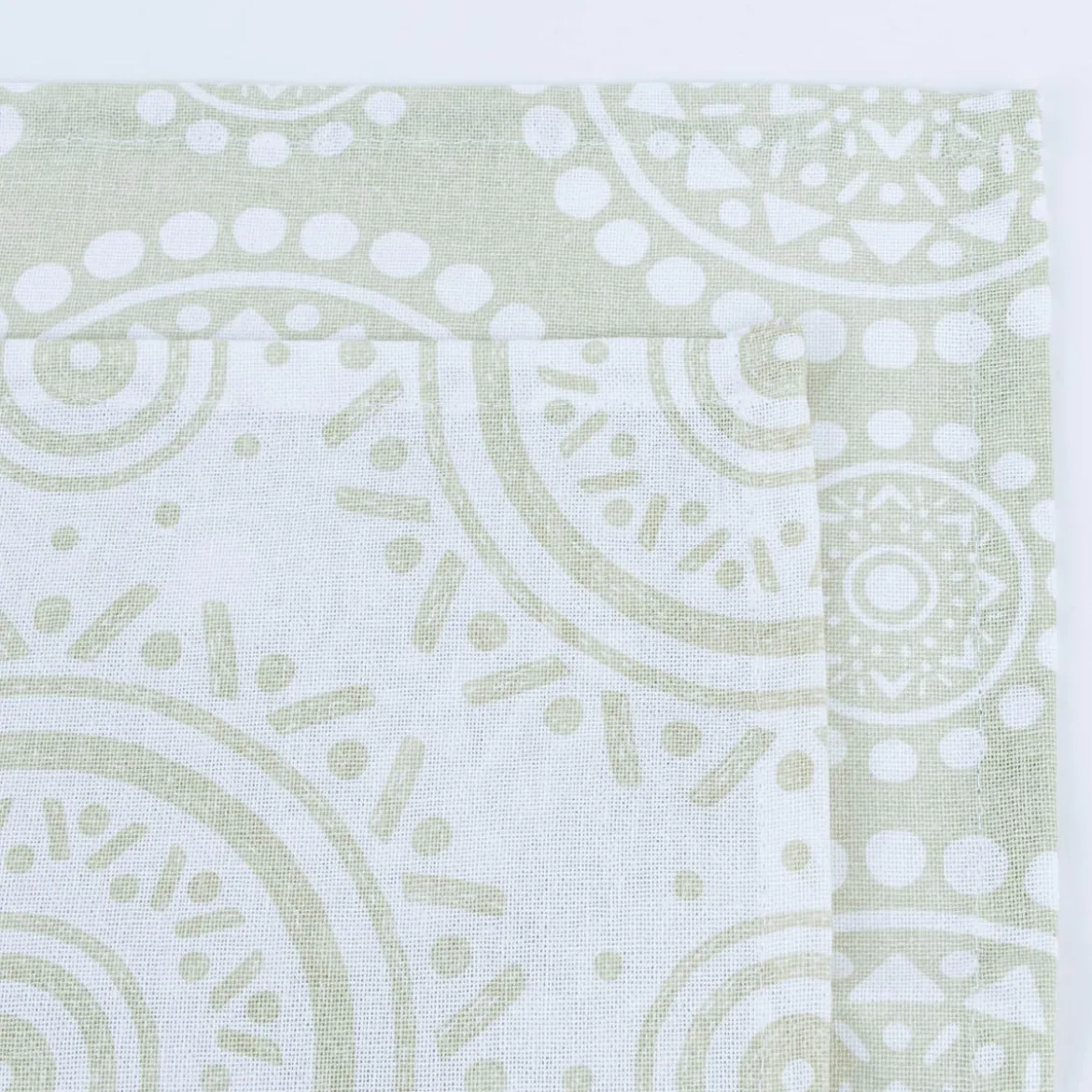 Geschirrtuch 2er Set mit Mandala Muster Baumwolle grün weiß 50x70cm