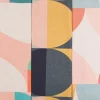 Geschirrtuch Shapes Digitaldruck aus Leinen-Mischgewebe rosa bunt 50x70cm