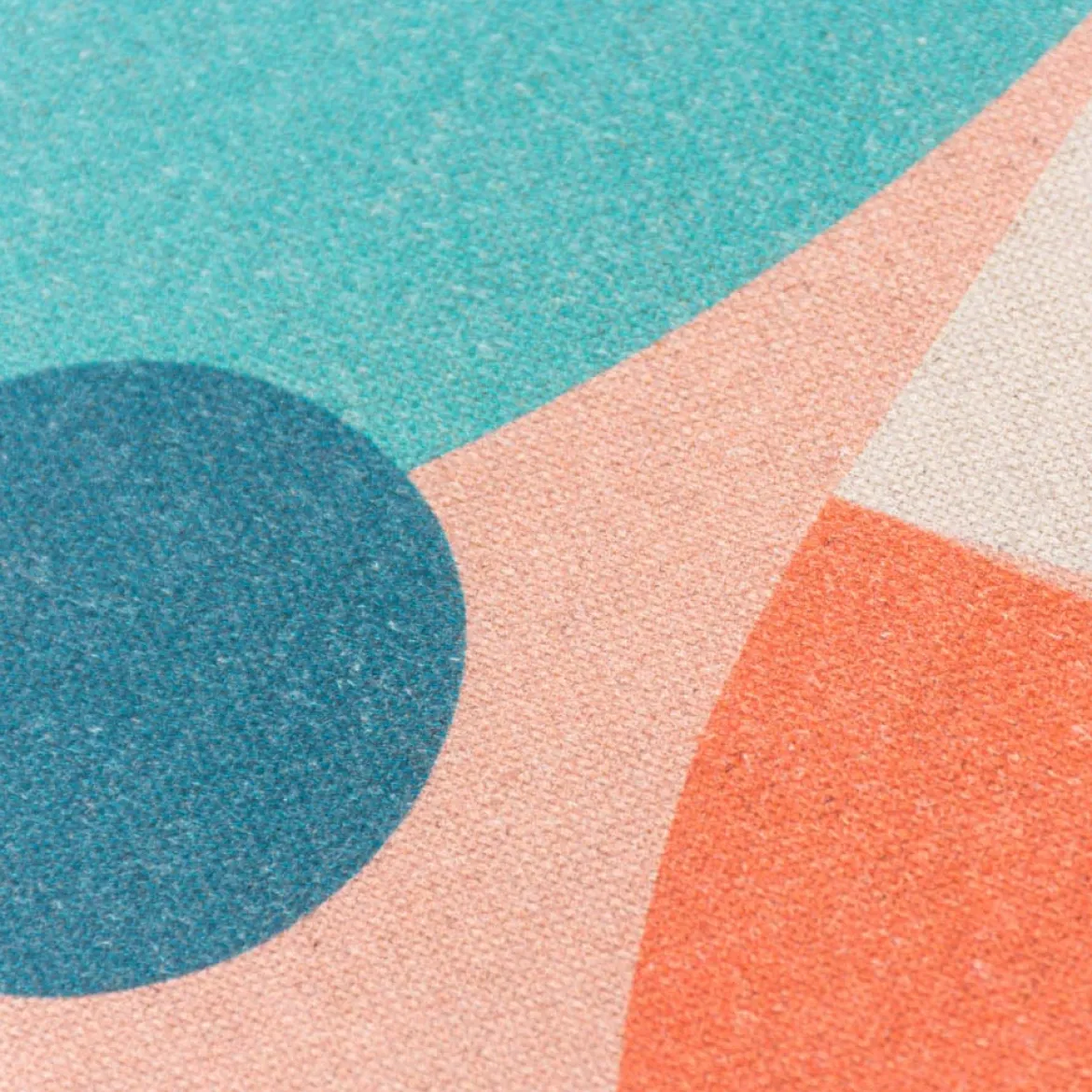 Geschirrtuch Shapes Digitaldruck aus Leinen-Mischgewebe rosa bunt 50x70cm