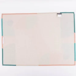 Geschirrtuch Shapes Digitaldruck aus Leinen-Mischgewebe rosa bunt 50x70cm