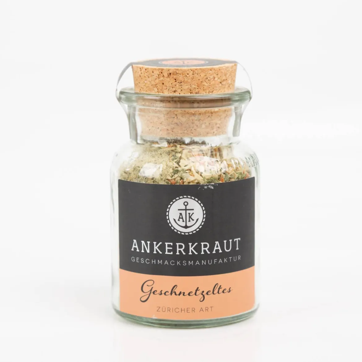 Geschnetzeltes nach Züricher Art Gewürzmischung im Glas 100g mit Korkdeckel von Ankerkraut