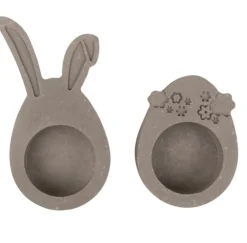 Gießform aus Silikon Happy Egg grau 26,5x14,5cm von Rayher
