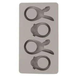 Gießform aus Silikon Happy Egg grau 26,5x14,5cm von Rayher