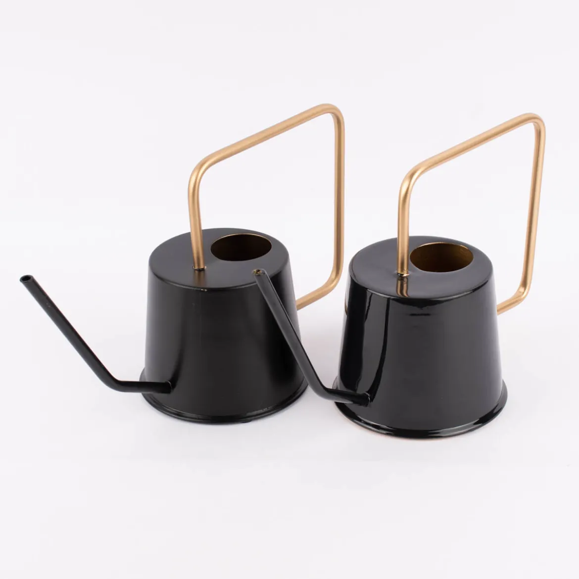 Gießkanne aus Metall schwarz goldfarbig 15,5x38,5x23cm verschiedene Varianten